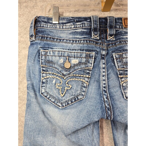 Rock Revival Alivia Jeans Easy Straight Womens 26 Distressed Low Rise Stretch - Picture 9 of 12